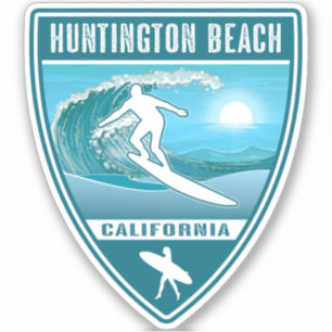 Surf Huntington Beach California Aufkleber