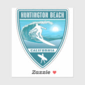 Surf Huntington Beach California Aufkleber (Blatt)