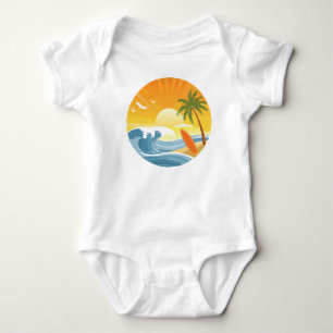 Surf ist auf! baby strampler