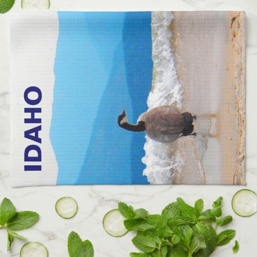 Surf ist auf! - Gänse Geschirrtuch (Gefaltet)