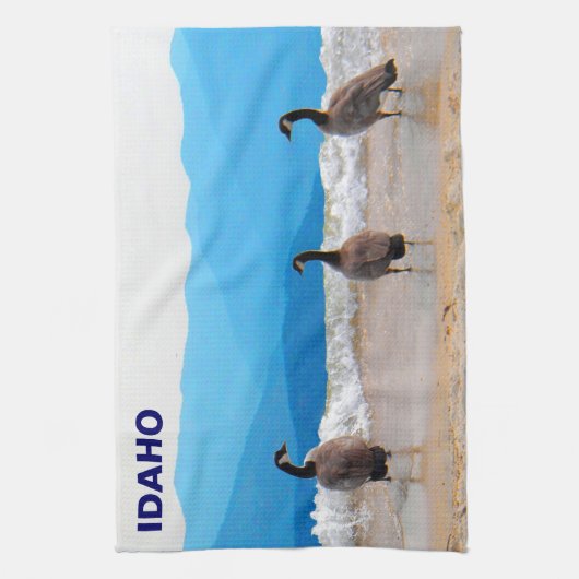 Surf ist auf! - Gänse Geschirrtuch (Vertikal)