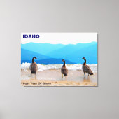 Surf ist auf! - Gänse Leinwanddruck (Vorderseite)