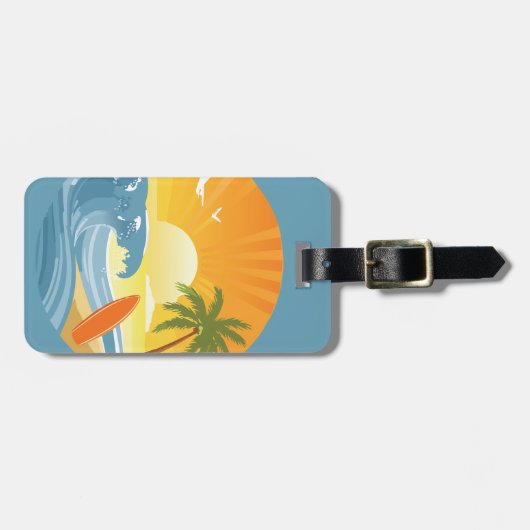 Surf ist auf! gepäckanhänger (Vorderseite horizontal)