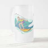 Surf ist auf - mattglas bierglas (Vorderseite Links)