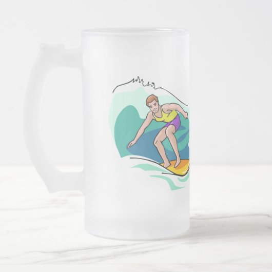 Surf ist auf - mattglas bierglas (Links)