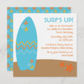 Surf ist auf! Party Einladungen (Vorne/Hinten)