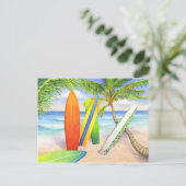 Surf ist auf! postkarte (Stehend Vorderseite)