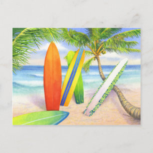 Surf ist auf! postkarte