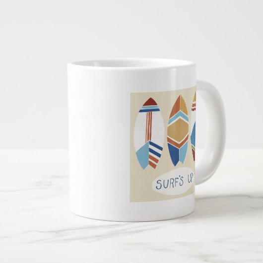 Surf ist auf! Surfbretter Jumbo-Tasse (Vorderseite Rechts)