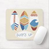 Surf ist auf! Surfbretter Mousepad (Mit Mouse)