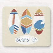 Surf ist auf! Surfbretter Mousepad (Vorne)