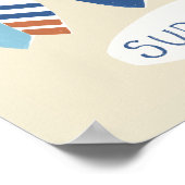 Surf ist auf! Surfbretter Poster (Ecke)