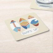 Surf ist auf! Surfbretter Rechteckiger Pappuntersetzer (angewinkelt)