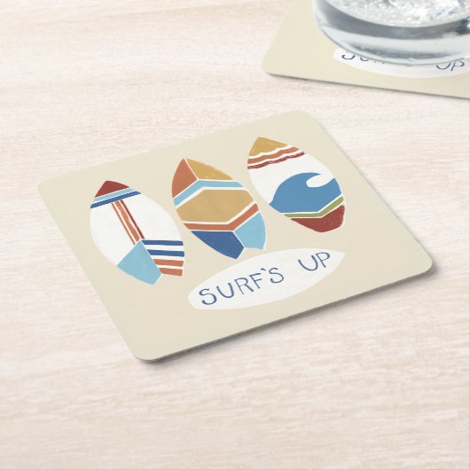 Surf ist auf! Surfbretter Rechteckiger Pappuntersetzer (angewinkelt)