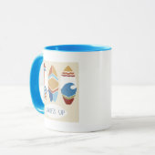 Surf ist auf! Surfbretter Tasse (Vorderseite Links)