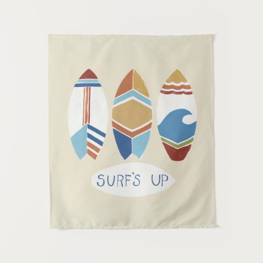Surf ist auf! Surfbretter Wandteppich (Vorderseite)