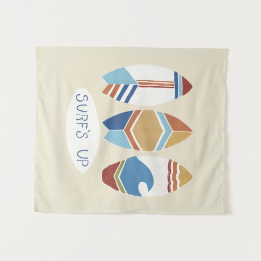 Surf ist auf! Surfbretter Wandteppich (Vorderseite (Horizontal))