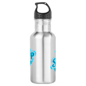 Surf ist bis Aquablau Trinkflasche (Rückseite)