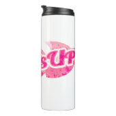 Surf ist oben Mädchen rosa lila isolierte Wasserfl Thermosbecher (Nach rechts gedreht)