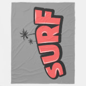 Surf, just surf. In red and gray Fleecedecke (Vorderseite)