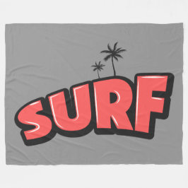 Surf, just surf. In red and gray Fleecedecke