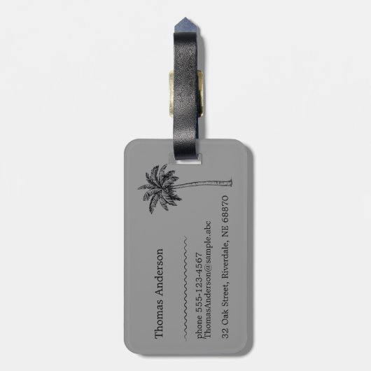 Surf, just surf. In red and gray Gepäckanhänger (Rückseite vertikal)