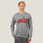 Surf, just surf. In red Tri-Blend Shirt (Volle Vorderseite)