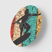 Surf Kalifornien Runde Wanduhr (Winkel)