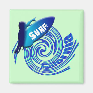 Surf Kalifornien Surfgeschenke Magnet