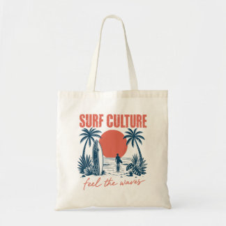 Surf-Kultur Fühle Die Wellen Retro-Strand-Tasche Tragetasche