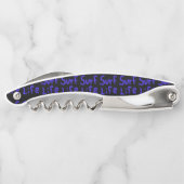 Surf-Leben sprühblau in jeder Farbe Kellnermesser (Rückseite)