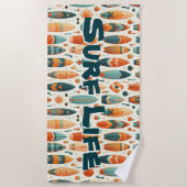 Surf Leben Strandtuch (Vorderseite)