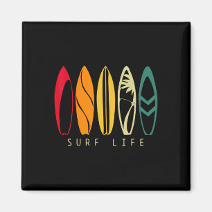 Surf Leben Vintage Surfen Retro Surfbrett Surfer Magnet