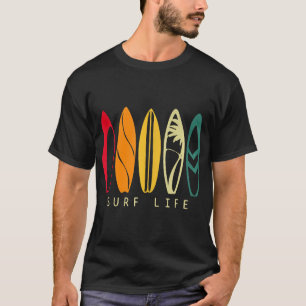 Surf Leben Vintage Surfen Retro Surfbrett Surfer  T-Shirt