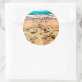 Surf Liebe. Runder Aufkleber (Tasche)