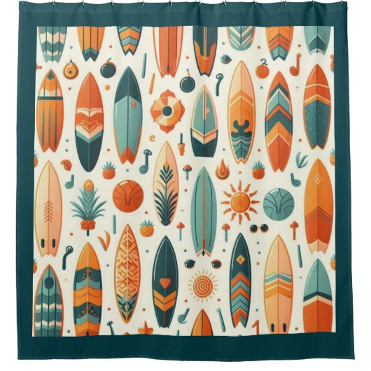 Surf Life Duschvorhang (Vorderseite)