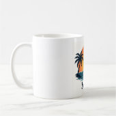 Surf Life Minimalistisch Surfer Sunset Tasse (Links)