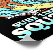 Surf Like Squatch Surfing Bigfoot Funny Beach Sasq Poster (Ecke)