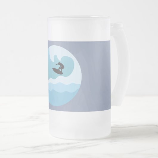 SURF LOVER MATTGLAS BIERGLAS (VorderseiteRechts)