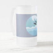 SURF LOVER MATTGLAS BIERGLAS (Vorderseite Links)
