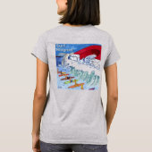 Surf Magnet Damen graues T-Shirt (Rückseite)
