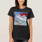 Surf Magnet Damen schwarzes T-Shirt (Vorderseite)