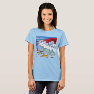 Surf Magnet Frauen blauer T - Shirt