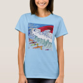 Surf Magnet Frauen blauer T - Shirt (Vorderseite)