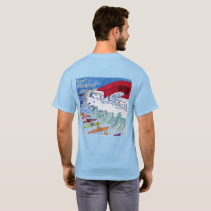 Surf Magnet Herren blaues T-Shirt Rückseite