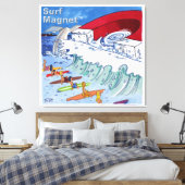 Surf Magnet-Leinwand Leinwanddruck (Insitu (Schlafzimmer))