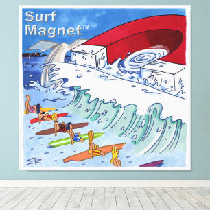 Surf Magnet-Leinwand Leinwanddruck