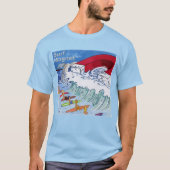 Surf Magnet Männer blauer T - Shirt (Vorderseite)