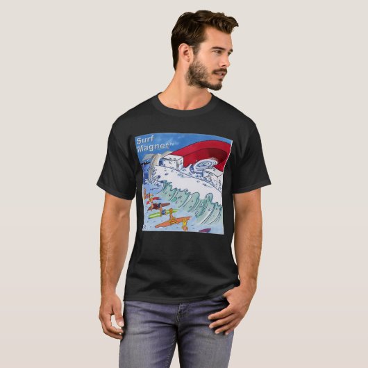Surf Magnet Männer Schwarzer T - Shirt (Vorne ganz)