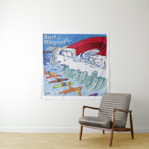 Surf Magnet Wandteppich